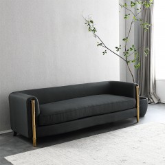 △【精品】千匠一品现代轻奢风格高档棉麻布实木高回弹海绵沙发2+3沙发组合136-X