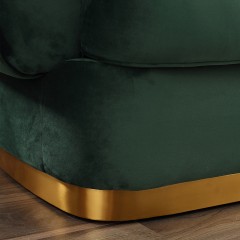 【精品】千匠一品美式轻奢风格环保多层实木板高档绒布高密度海绵沙发2+3沙发组合18301-X