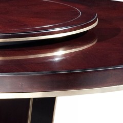 千匠一品新中式风格优质榉木多层实木板1.38/1.5M餐桌圆餐桌MC10-D21-02M-X