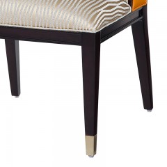千匠一品新中式风格优质榉木多层实木板仿真皮/超纤皮餐椅MC10-D222-01-X