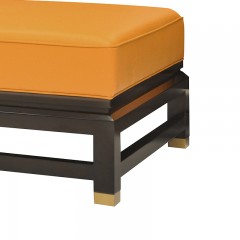 千匠一品新中式风格优质榉木多层实木板真皮座包面方凳MC10-L54-01-X