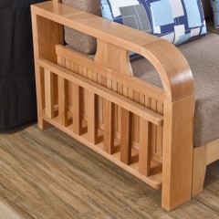 △千匠一品 中式风格优质榉木实木多层板优质棉麻高密度海绵沙发转角沙发KF811-X