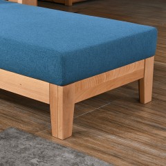 △千匠一品 中式风格优质榉木实木多层板优质棉麻高密度海绵拖床沙发3+贵沙发KF813-X