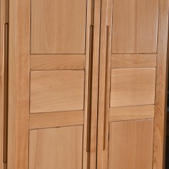 千匠一品 中式风格优质榉木实木多层板三门衣柜WS616-X