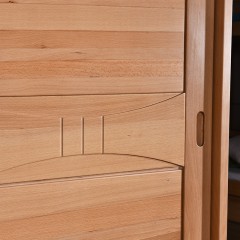 千匠一品 中式风格优质榉木实木多层板衣柜趟门衣柜WS622-X