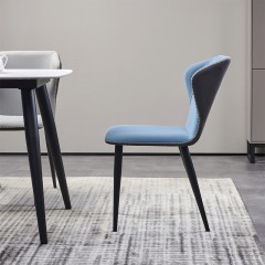 千匠一品 现代极简风格铁框架精选科技布高密度海棉餐椅257#-X