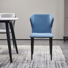 千匠一品 现代极简风格铁框架精选科技布高密度海棉餐椅257#-X