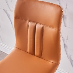 △千匠一品 意式风格碳素钢黑砂框架优质仿刮皮餐椅OY-661-X