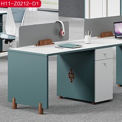 千匠一品简约风格灰豆绿+暖白1.2M办公桌H11-Z0212-D1-C