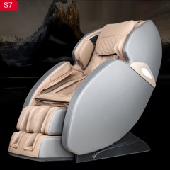 千匠一品现代风格优质PU皮+海绵+钢架结构+硅胶滚轮太空舱按摩椅S7-C