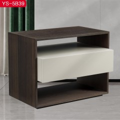 △千匠一品意式极简实木板+大宝油漆床头柜YS-5B39-C