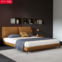 千匠一品 意式风格优质仿真皮1.5m 1.8m床-FY-708-X