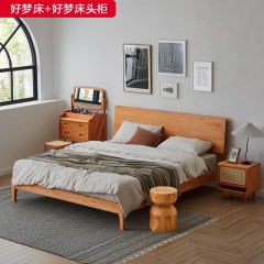 △千匠一品 北欧风格白蜡木+樱桃木+松木床板-好梦床-X