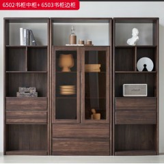 【特价产品】千匠一品 中式风格 主材南美胡桃木实木 时尚优雅书柜6502-J