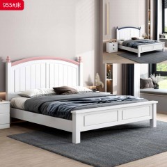 【特价产品】千匠一品 儿童风格 泰国进口橡木+3*17橡木皮桉木床母+3*6*7芬兰松床子 简约可爱床955-J