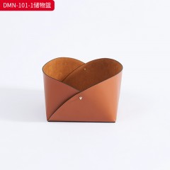 千匠一品 意式风格 马鞍革 时尚大气储物篮DMN-101-1-L