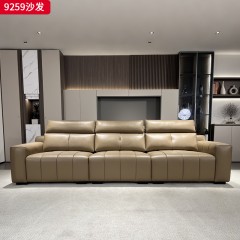 千匠一品 现代风格 生态真皮+高密度海绵+实木框架 时尚大气沙发9259-J