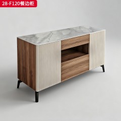 千匠一品 现代风格 岩板+实木板+环保密度板+五金脚 时尚简约餐边柜28-F120-L
