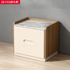 千匠一品 现代风格 微晶石+实木板 时尚简约床头柜28-C02-L