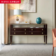 【精品】千匠一品 美式轻奢风格 主材桃花芯木+辅材进口橡胶木+五金拉手 时尚大气左岸餐边柜M-BF601-L