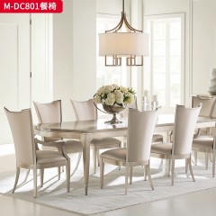 【精品】千匠一品 美式轻奢风格 榉木+软包 时尚大气餐椅M-DC801-L