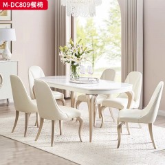【精品】千匠一品 美式轻奢风格 榉木+软包 时尚大气餐椅M-DC809-L