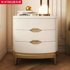 【精品】千匠一品 美式轻奢风格 榉木 时尚大气床头柜M-NT802-J