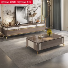 【精品】千匠一品 意式风格 榉木框架+烤漆饰面+优质五金 时尚大气电视柜 茶几QS9622-L