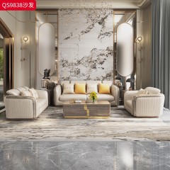 【精品】千匠一品 意式轻奢风格 纳帕真皮+榉木框架+高密度海绵+烤漆饰面+优质五金 时尚大气沙发QS9838-J